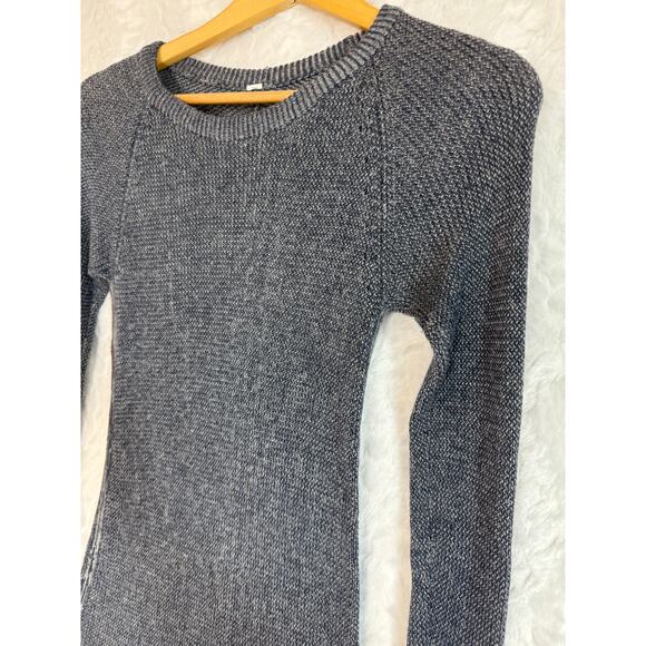 Lululemon Cabin Yogi Long Sleeve Boolux Sweater Inkwell Heather Gray Blue XS/ 2* - Picture 11 of 16